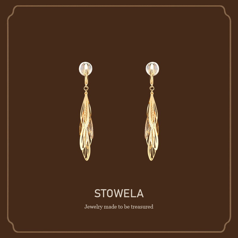 Noelle Tassel Wing Clip-On Drop Earrings product image 1