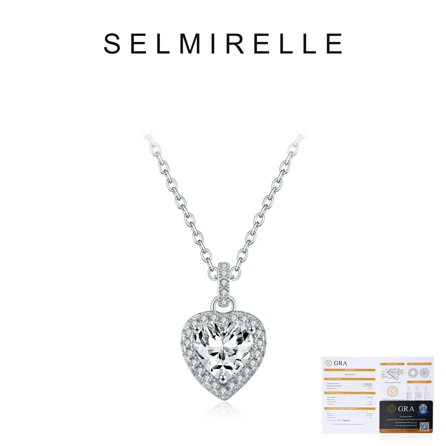 SELMIRELLE Elara Heart Moissanite Necklace product image 5