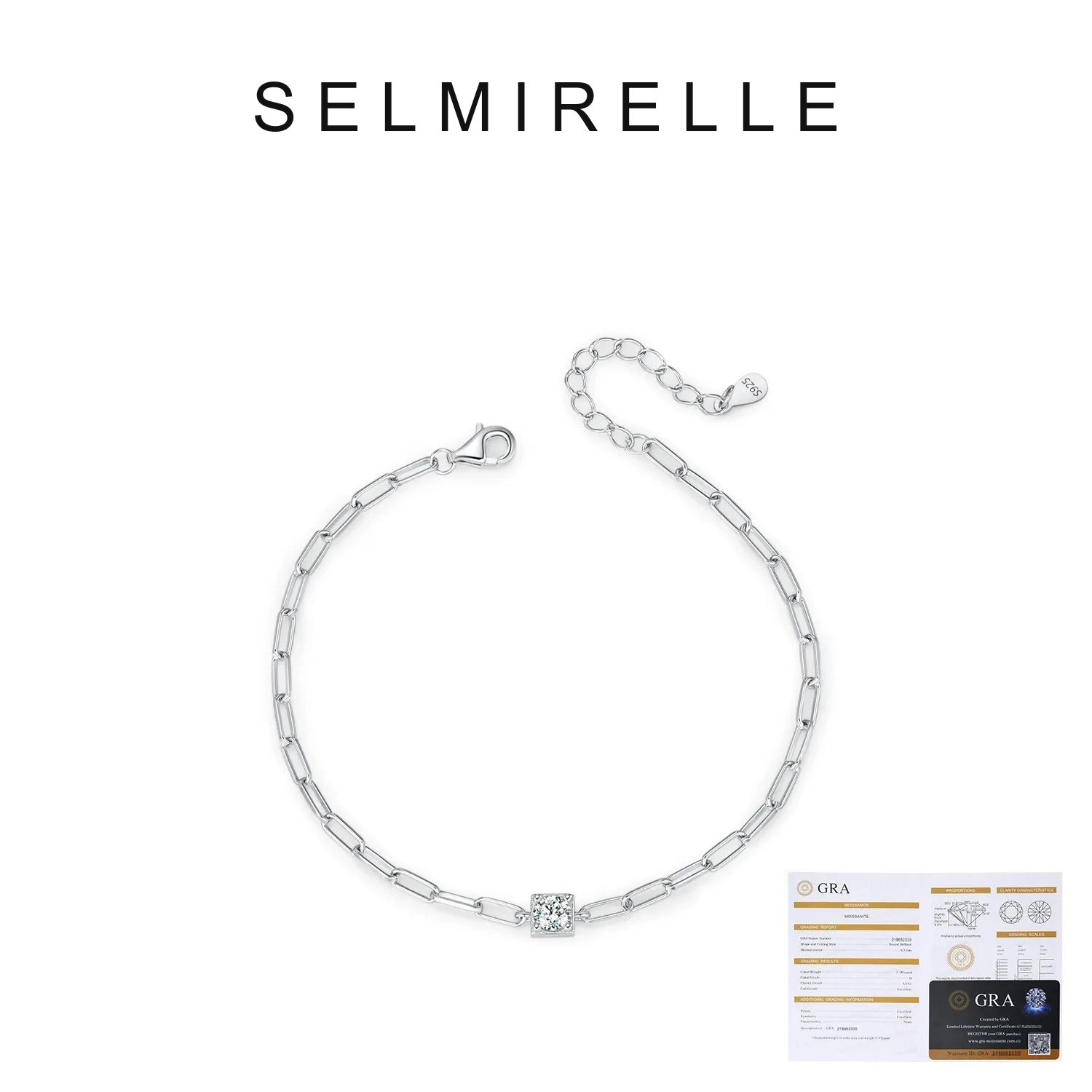SELMIRELLE Isolde Geometric Moissanite Bracelet product image 5