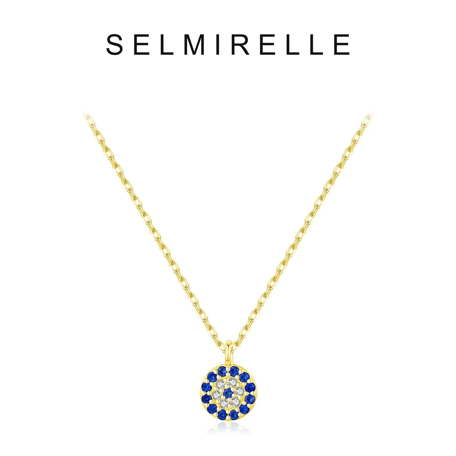 SELMIRELLE Estelle Blue Evil Eye Moissanite Necklace product image 5