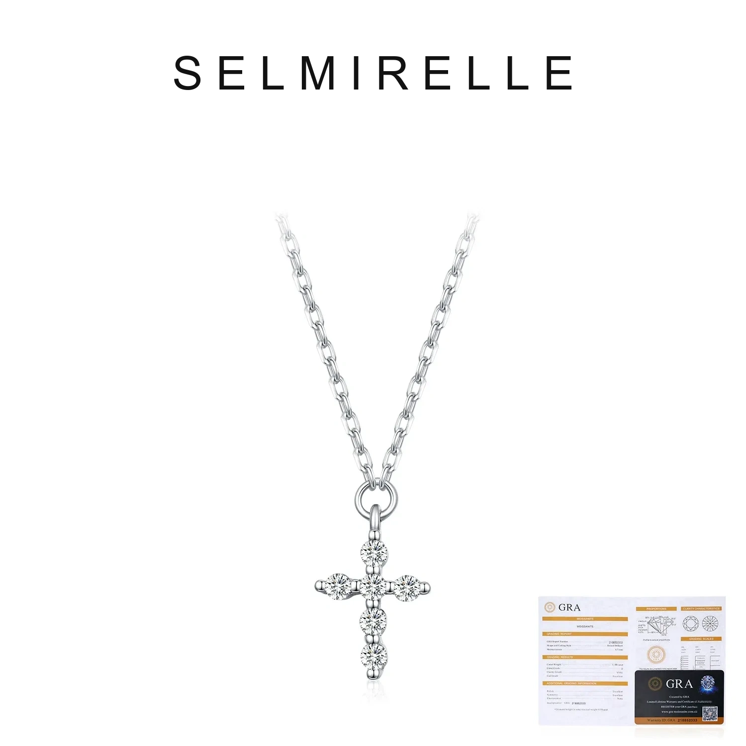 SELMIRELLE Odette Cross Moissanite Necklace product image 5