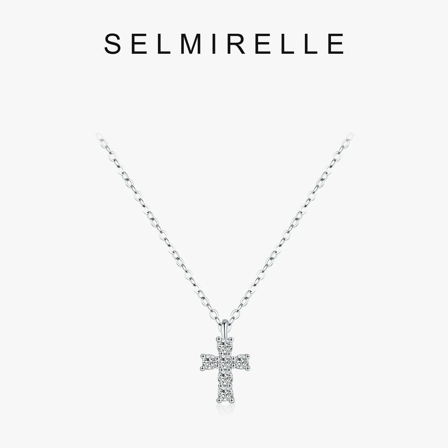SELMIRELLE Seraphine Cross Moissanite Necklace SELMIRELLE cover image