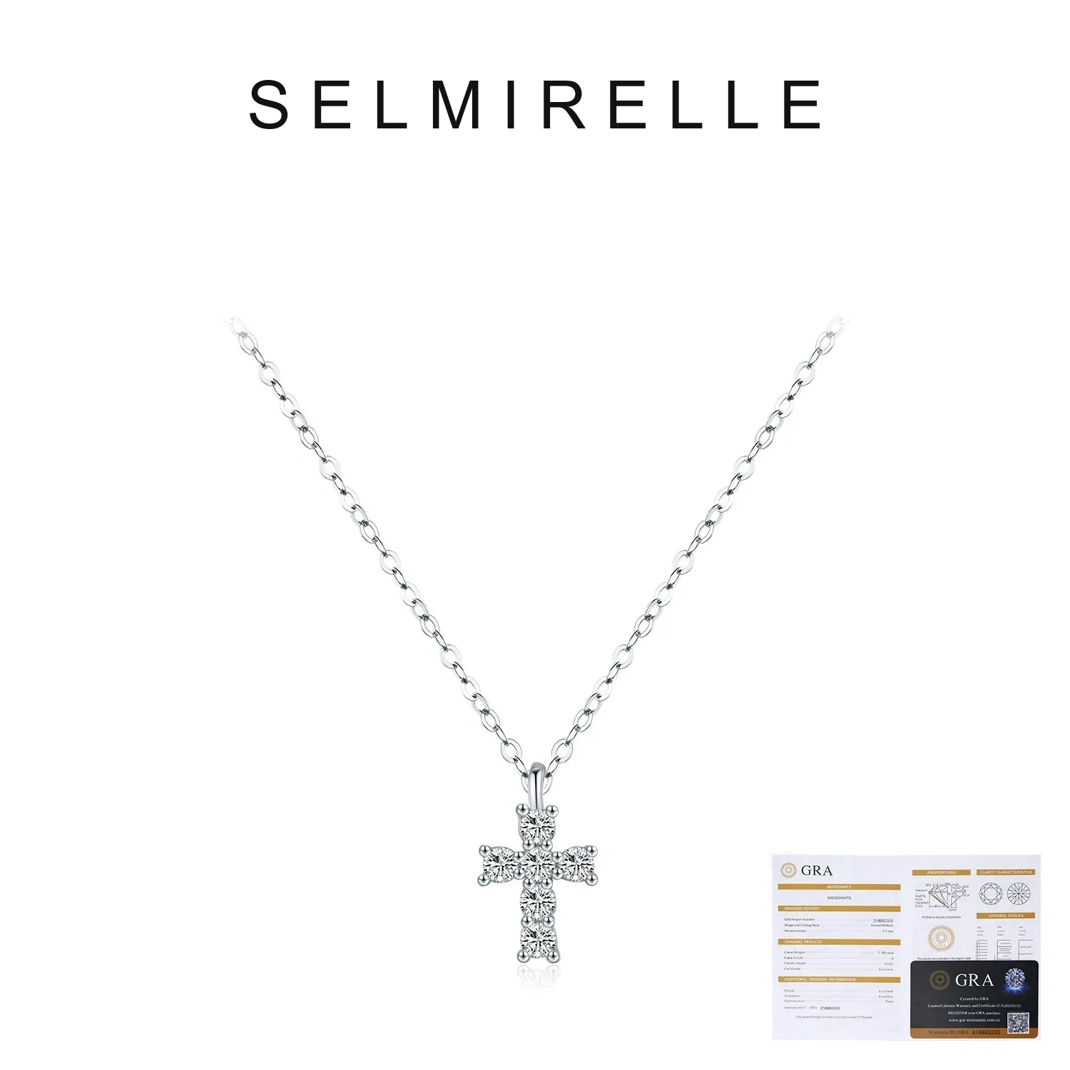 SELMIRELLE Seraphine Cross Moissanite Necklace product image 5