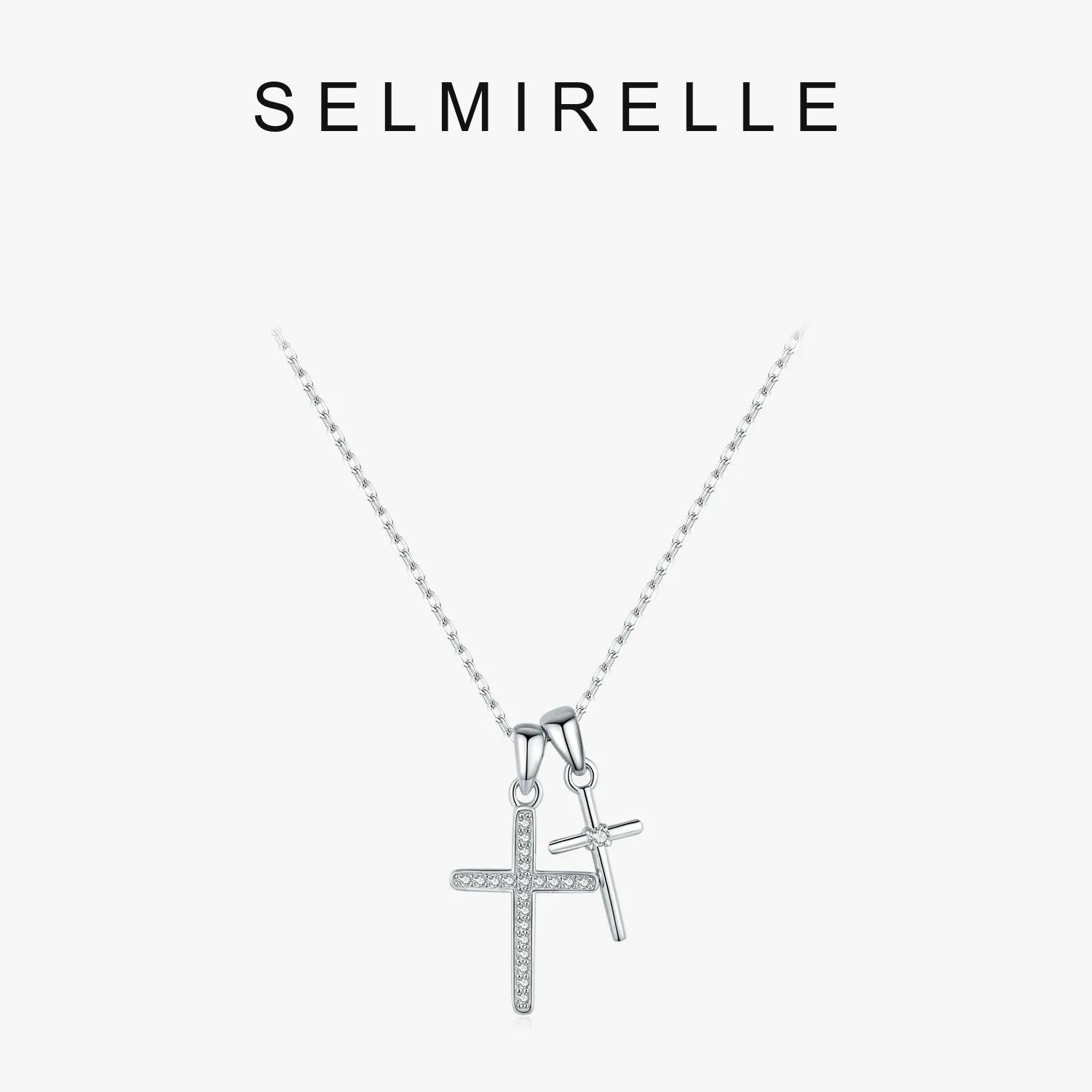 SELMIRELLE Solenne Cross Moissanite Necklace SELMIRELLE cover image