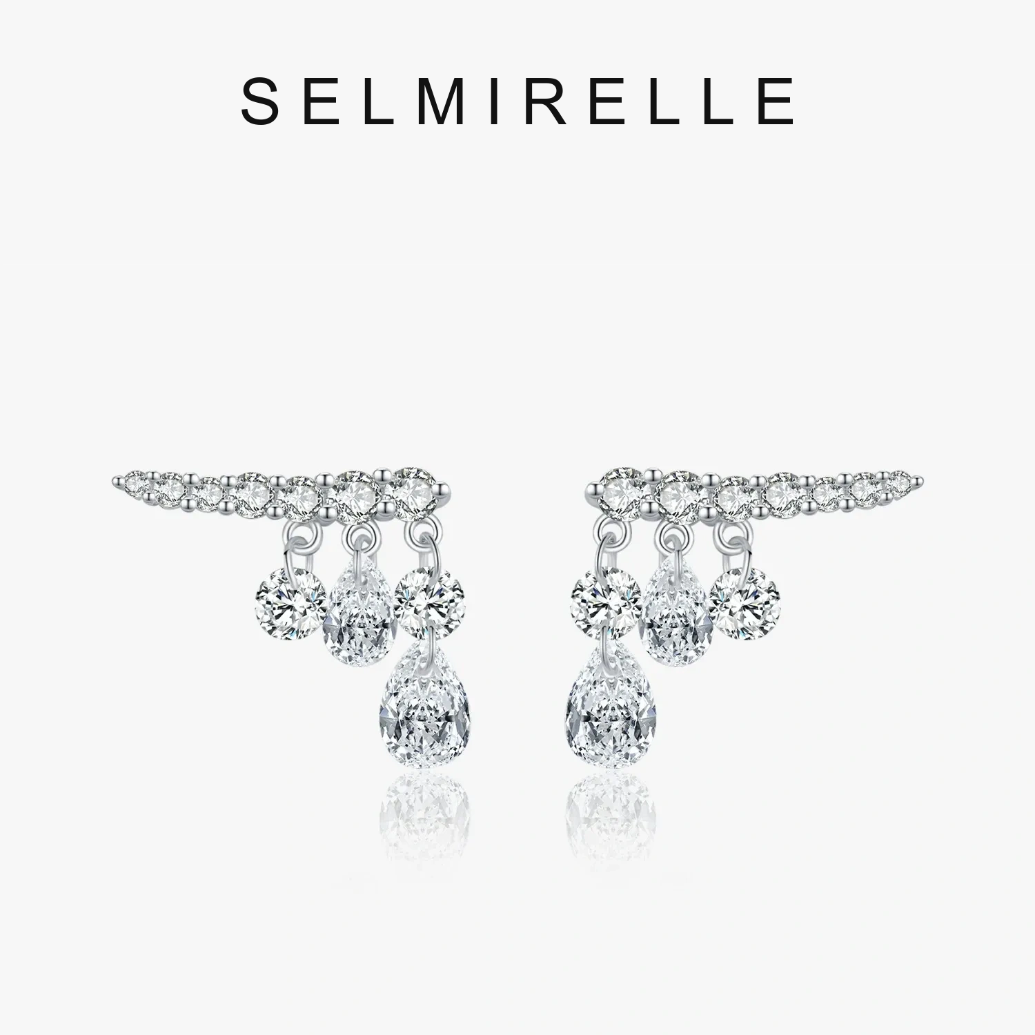 SELMIRELLE Evelisse Teardrop Moissanite Earrings SELMIRELLE cover image