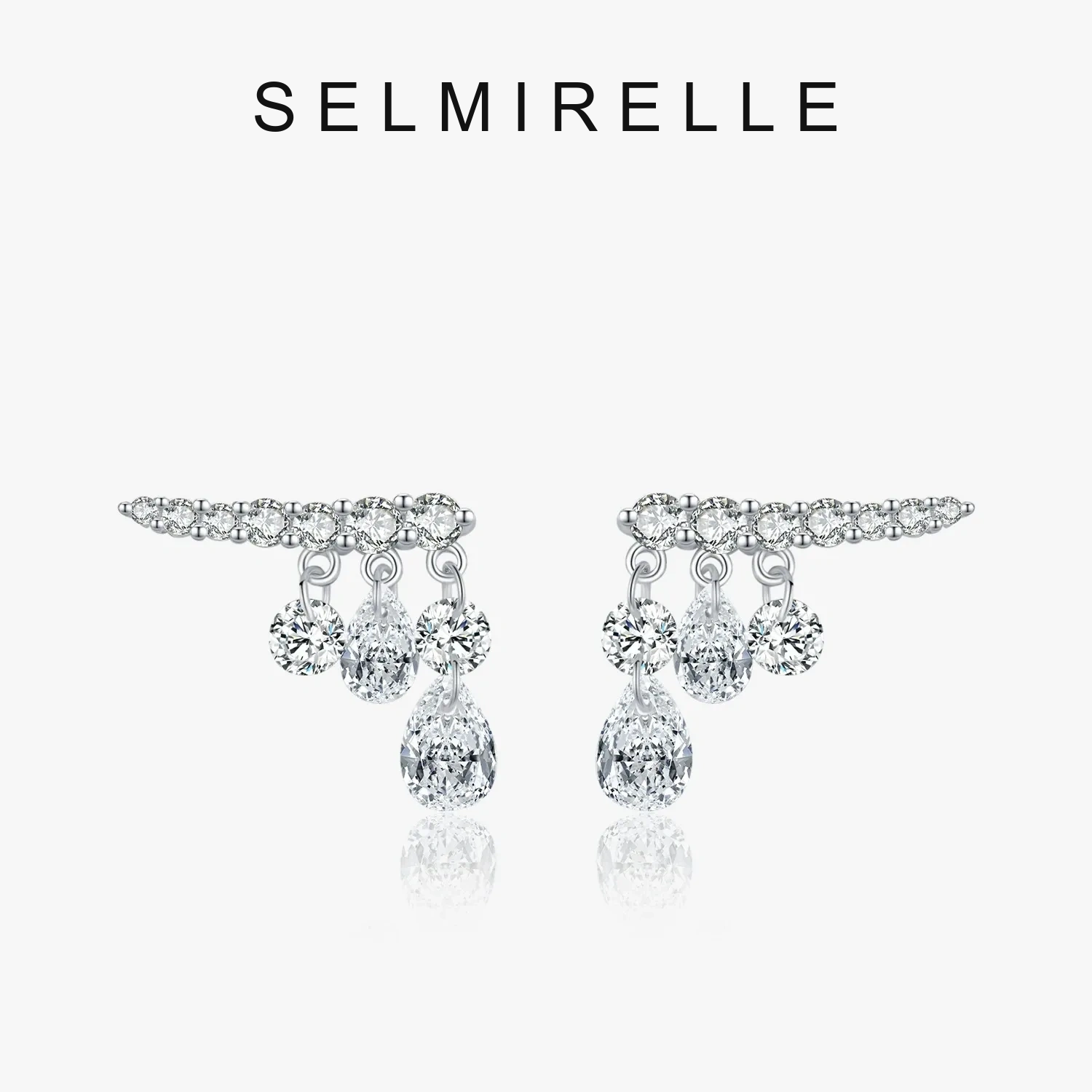 SELMIRELLE Evelisse Teardrop Moissanite Earrings product image 5