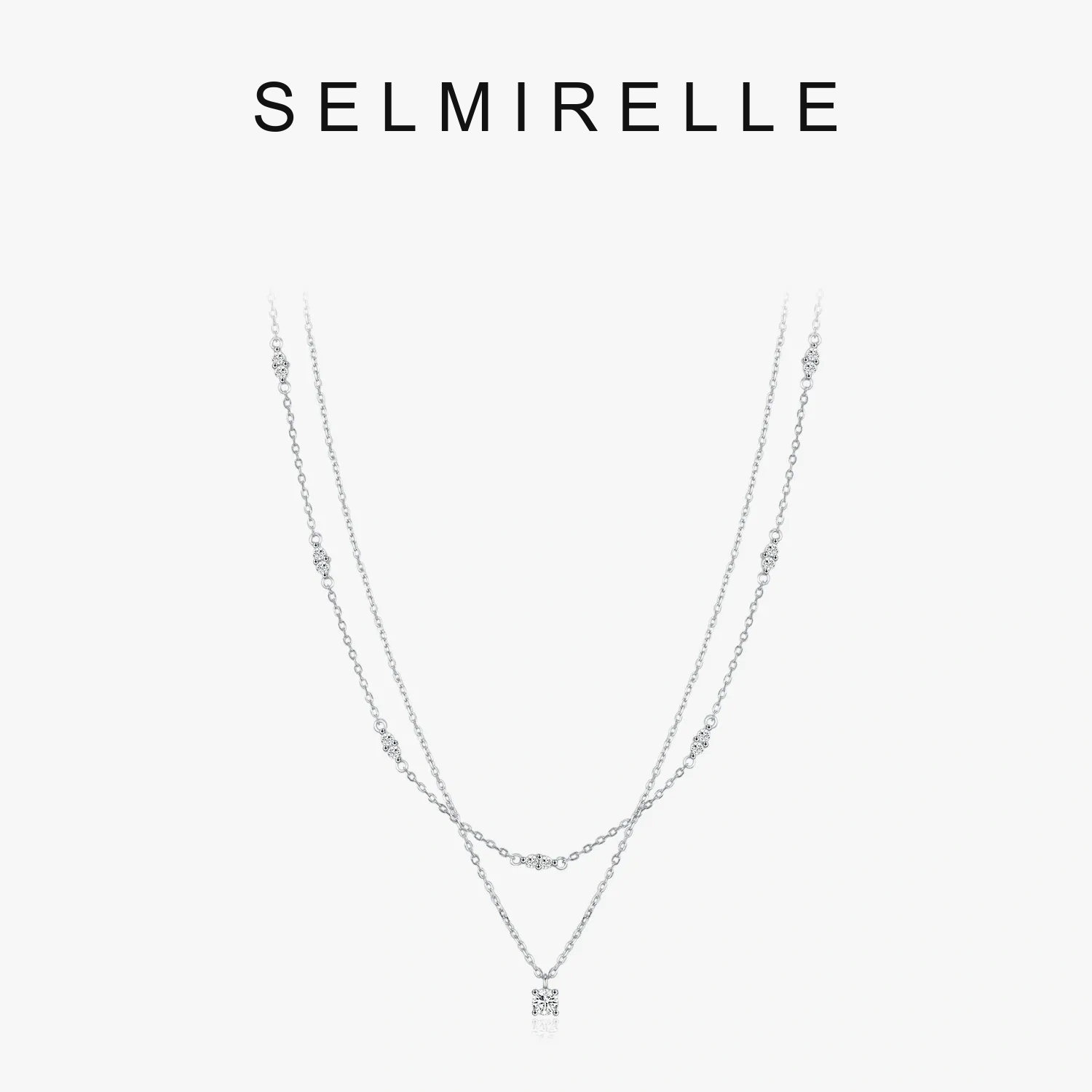 SELMIRELLE Valeria Layered Moissanite Necklace SELMIRELLE cover image