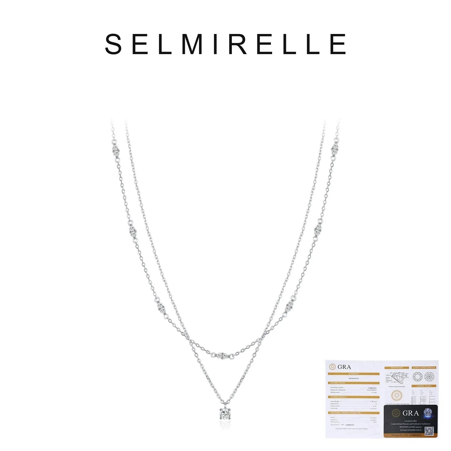 SELMIRELLE Valeria Layered Moissanite Necklace product image 5