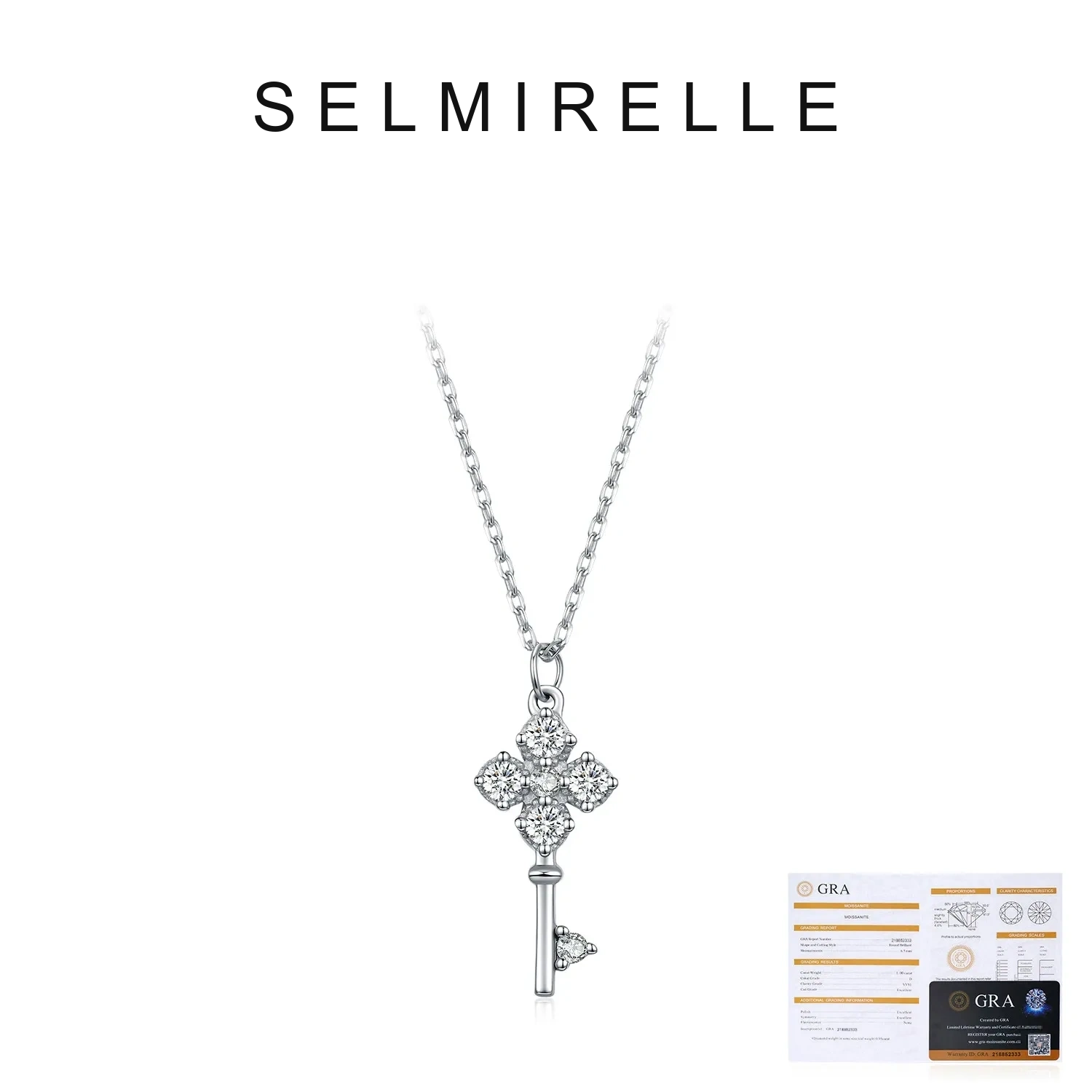 SELMIRELLE Estelle Clover Moissanite Necklace product image 5