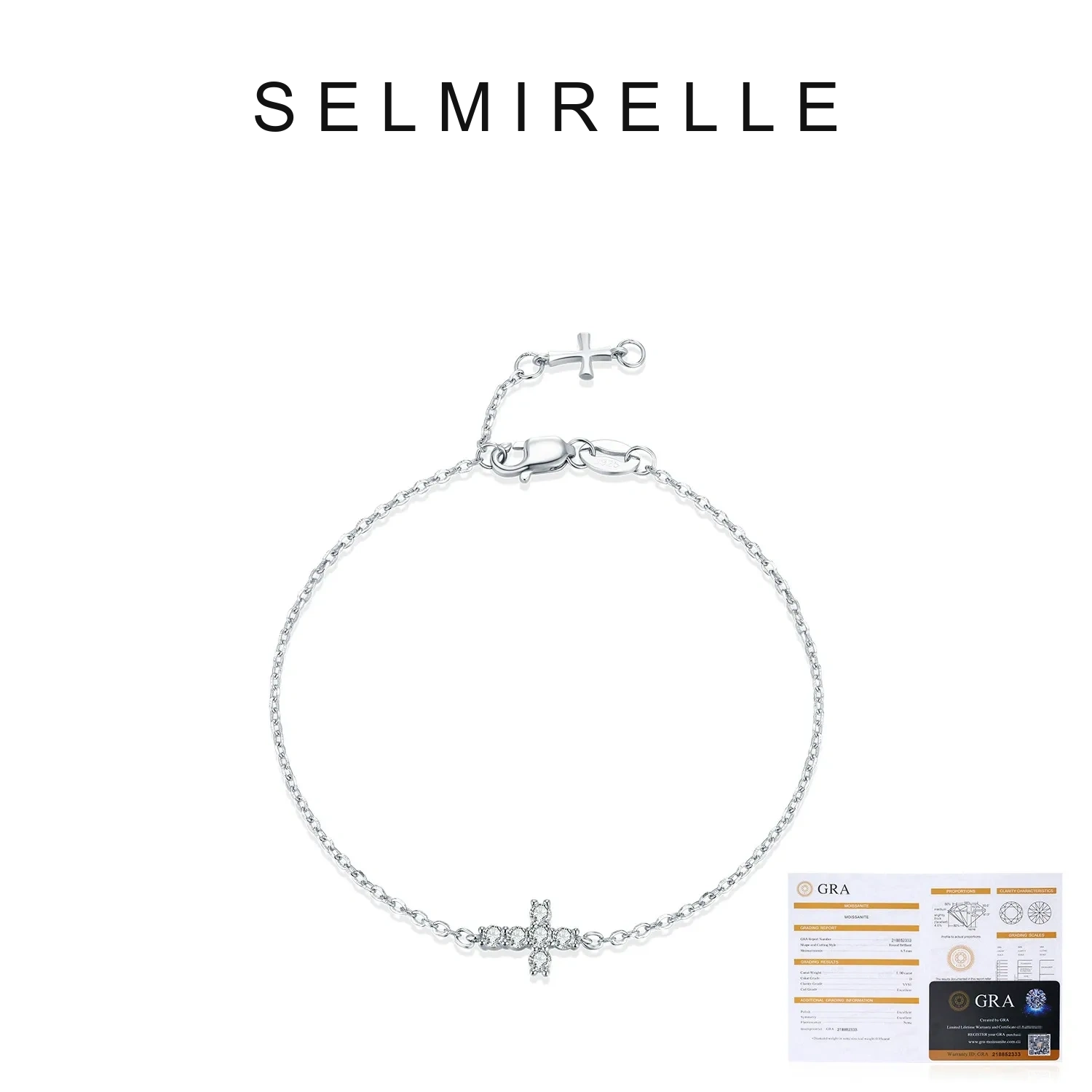 SELMIRELLE Odette Cross Moissanite Bracelet product image 5