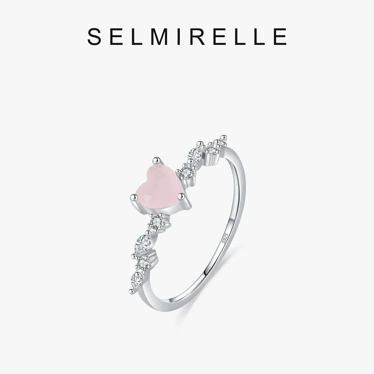 SELMIRELLE Evelisse Blush Heart Sterling Silver Ring SELMIRELLE cover image