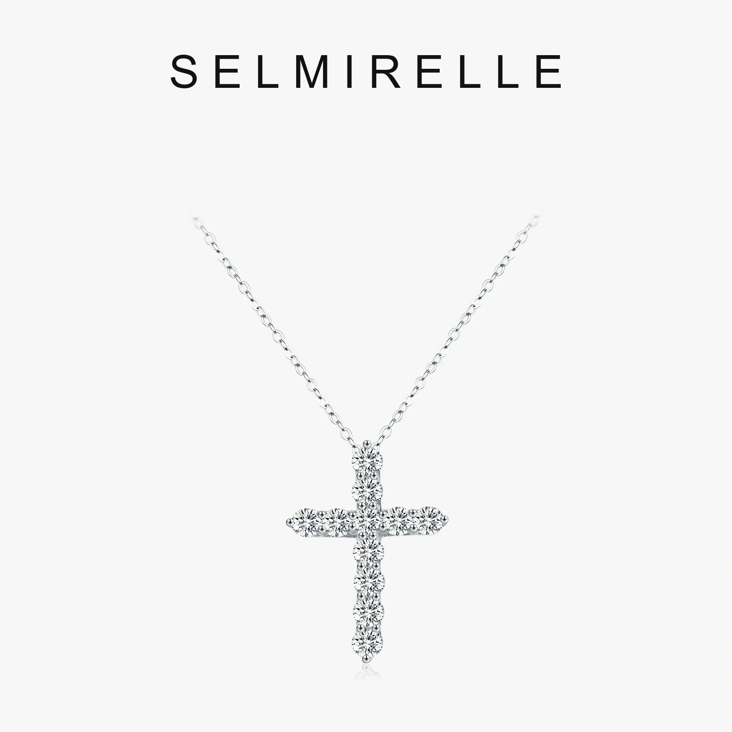 SELMIRELLE Aurelia Cross Moissanite Necklace SELMIRELLE cover image