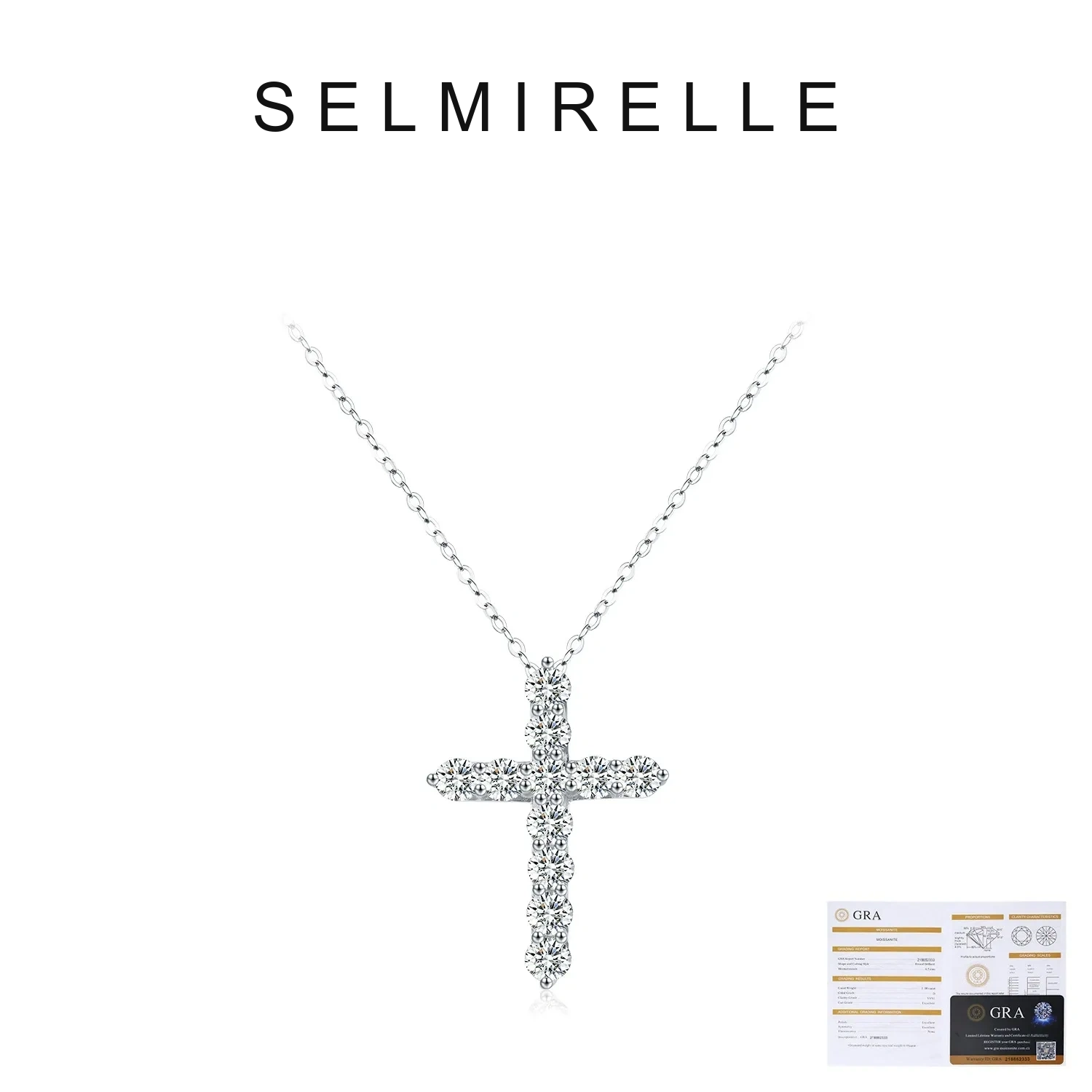 SELMIRELLE Aurelia Cross Moissanite Necklace product image 5