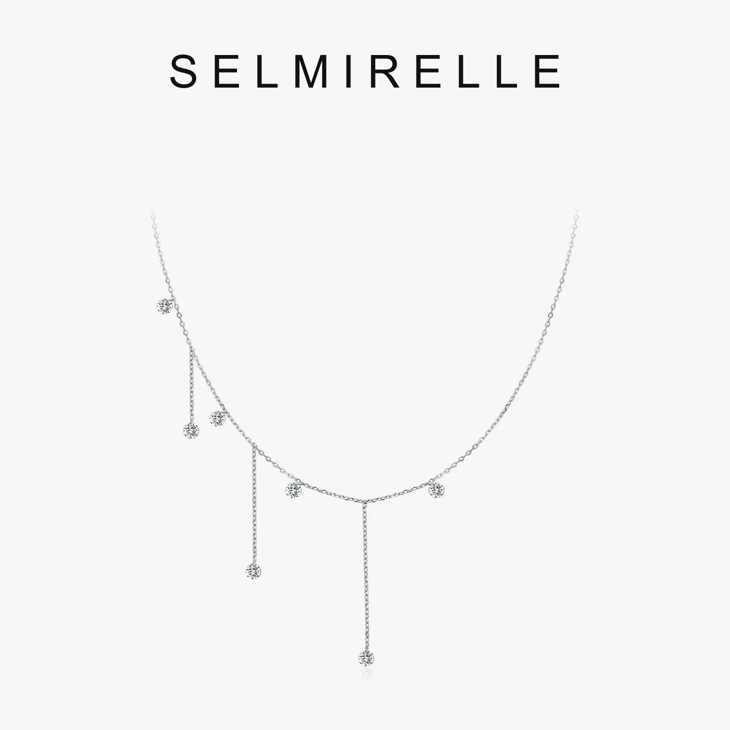 SELMIRELLE Solenne Geometric Moissanite Necklace SELMIRELLE cover image