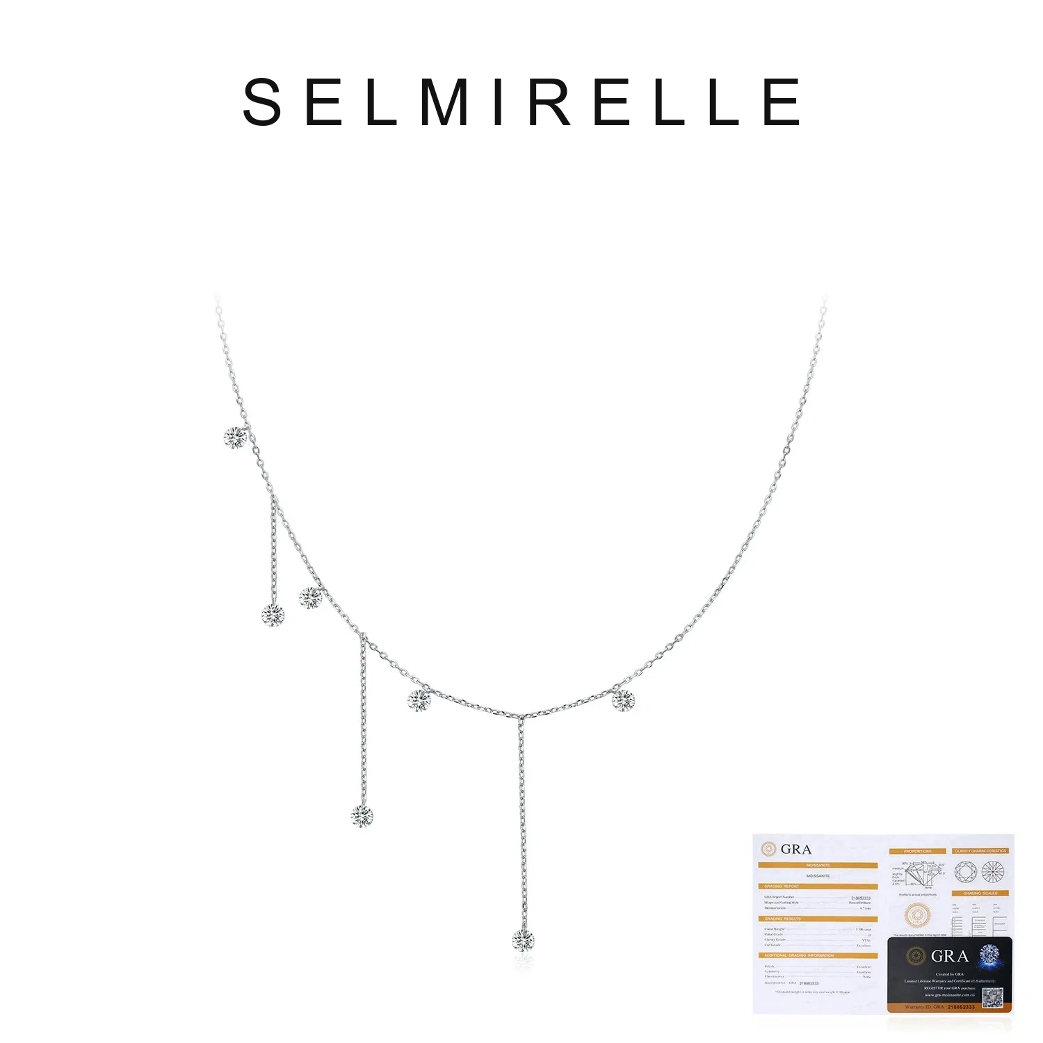 SELMIRELLE Solenne Geometric Moissanite Necklace product image 5