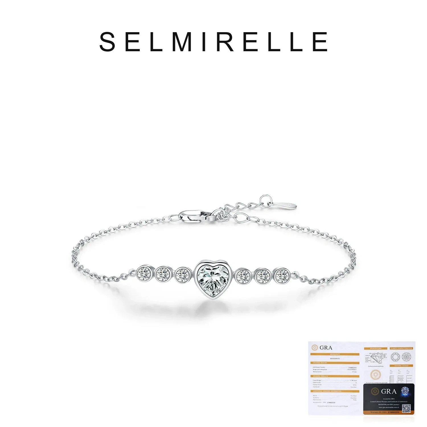 SELMIRELLE Marielle Heart Moissanite Bracelet product image 5