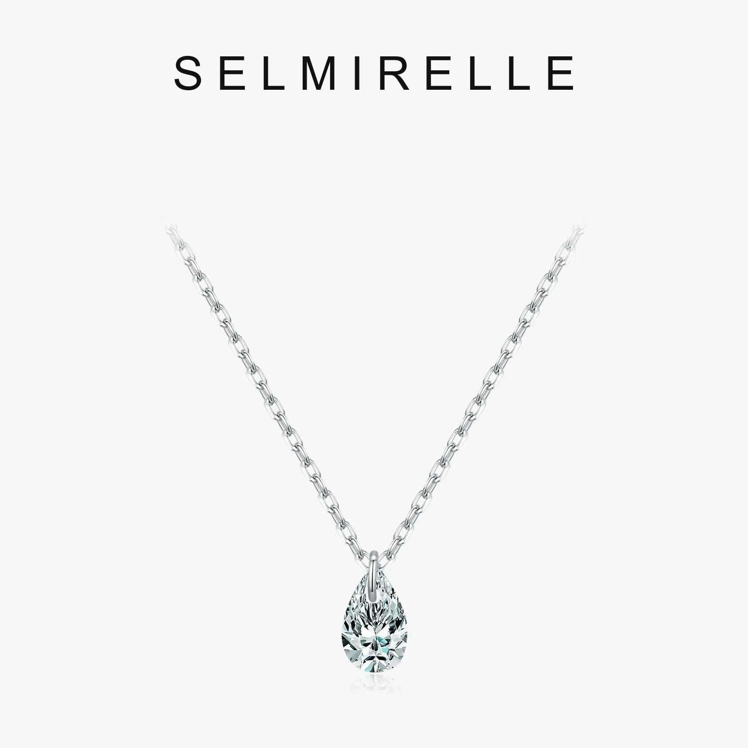 SELMIRELLE Solenne Teardrop Moissanite Necklace SELMIRELLE cover image