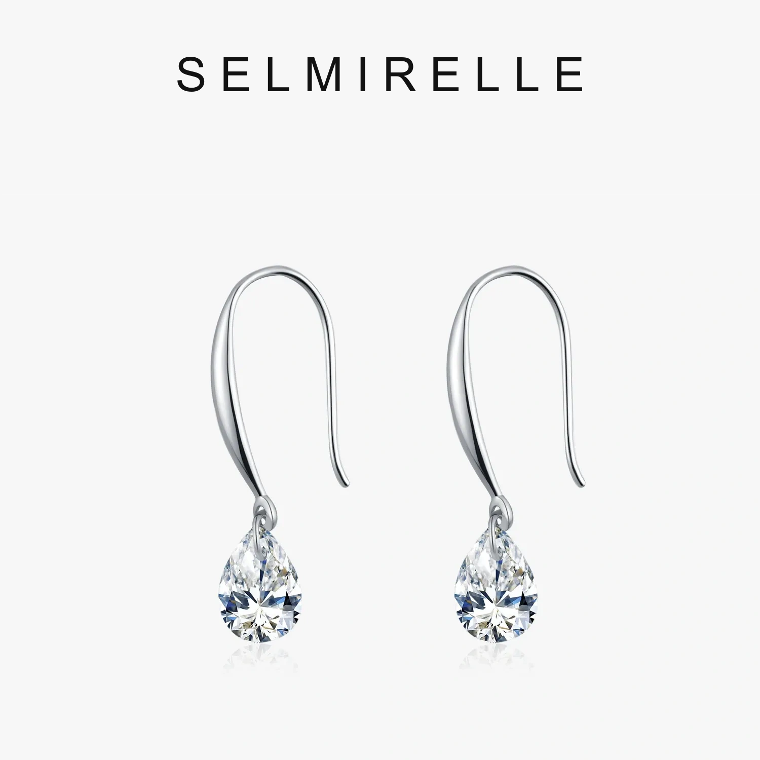 SELMIRELLE Corinne Teardrop Moissanite Earrings SELMIRELLE cover image