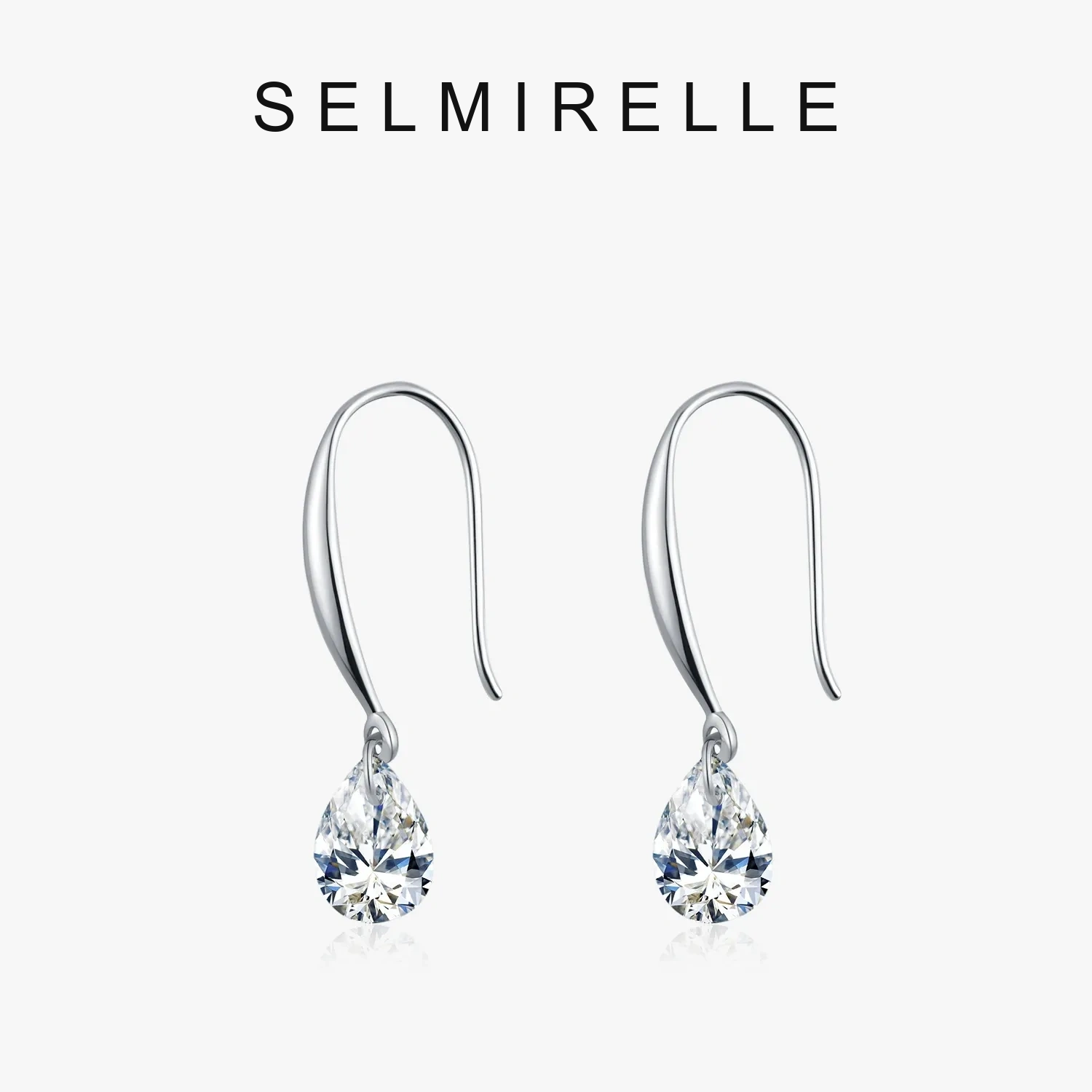 SELMIRELLE Corinne Teardrop Moissanite Earrings product image 5