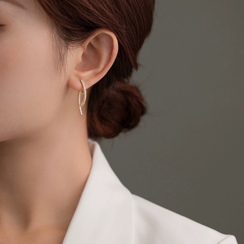 Élan Pavé Crystal Clip-On Earrings product image 2