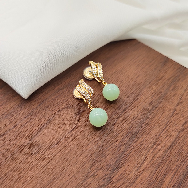Aurelia Jade-Inspired Clip-On Earrings product image 2