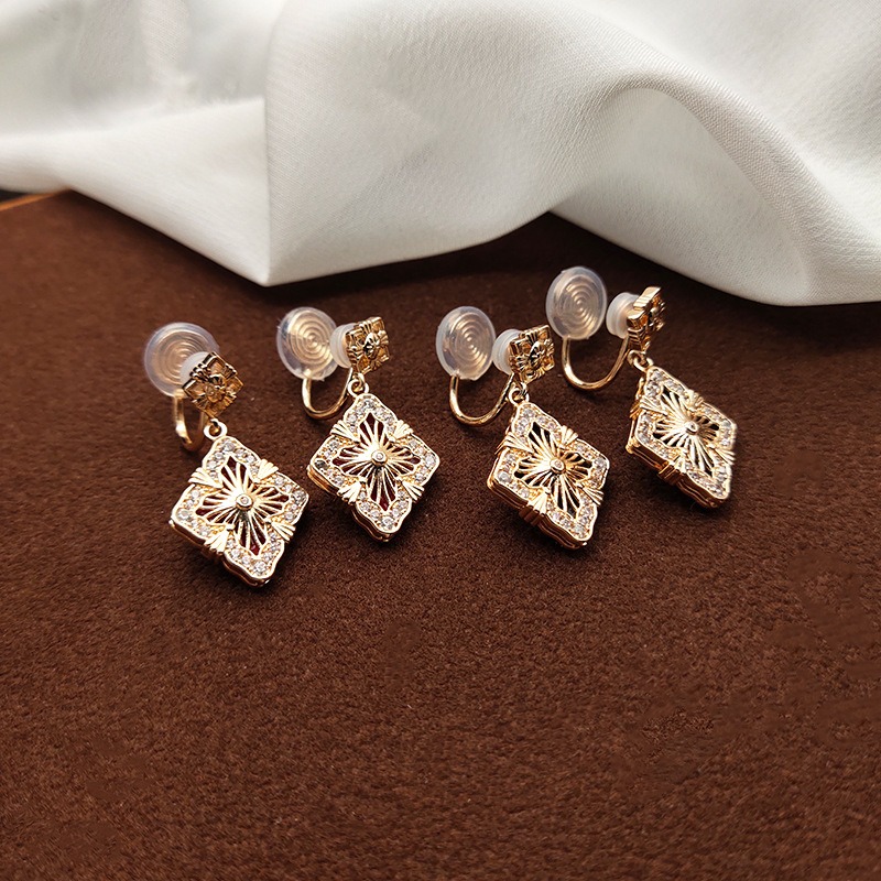 Aurelia Diamond-Shaped Clip-On Earrings product image 2