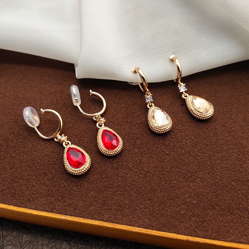 Lumière Teardrop Crystal Clip-On Earrings product image 4