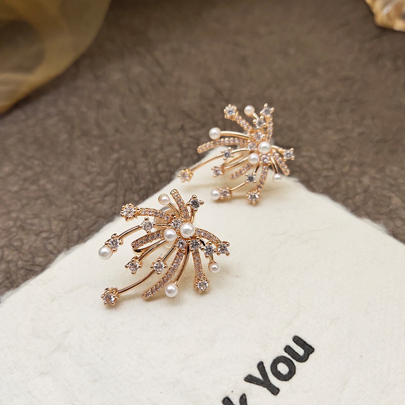 Vesper Pearl Crystal Starburst Stud Earrings product image 5