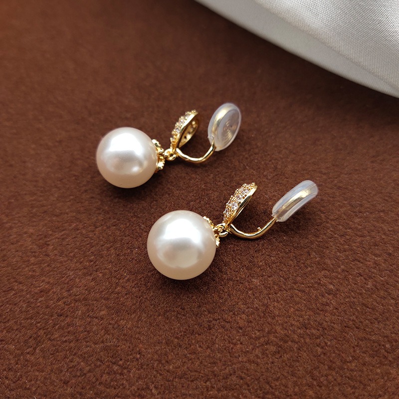 Élan Teardrop Pearl Crystal Clip-On Earrings product image 5