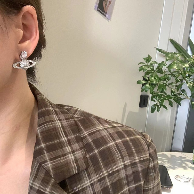 Lumière Orbit Pavé Crystal Celestial Clip-On Earrings product image 2