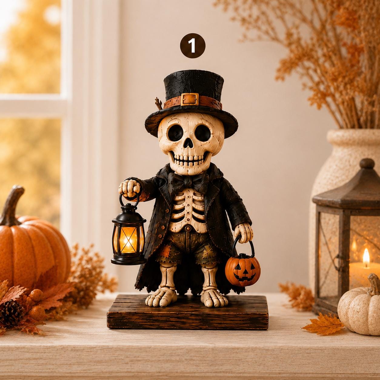 Spooky Figurine Halloween Sign