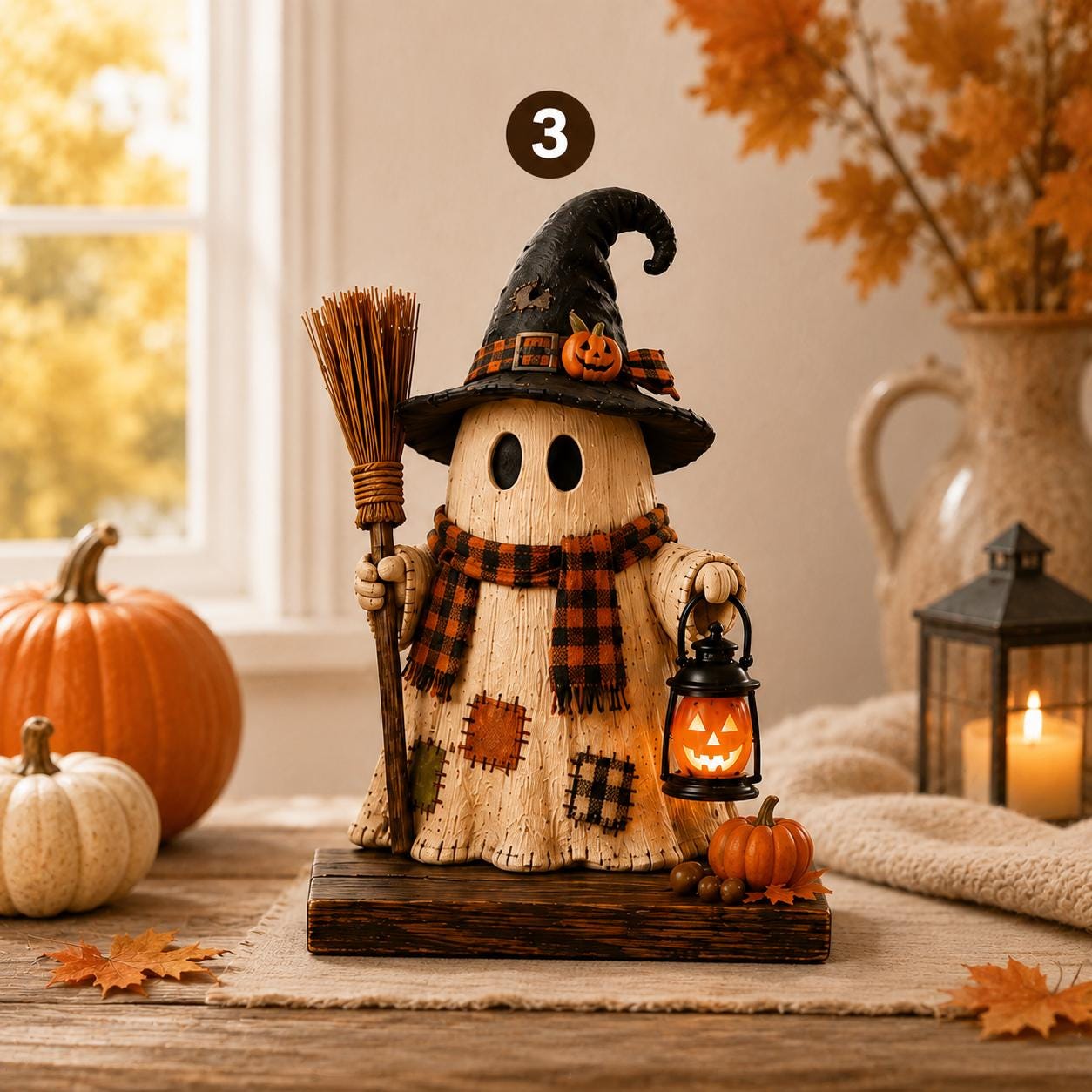 Spooky Figurine Halloween Sign