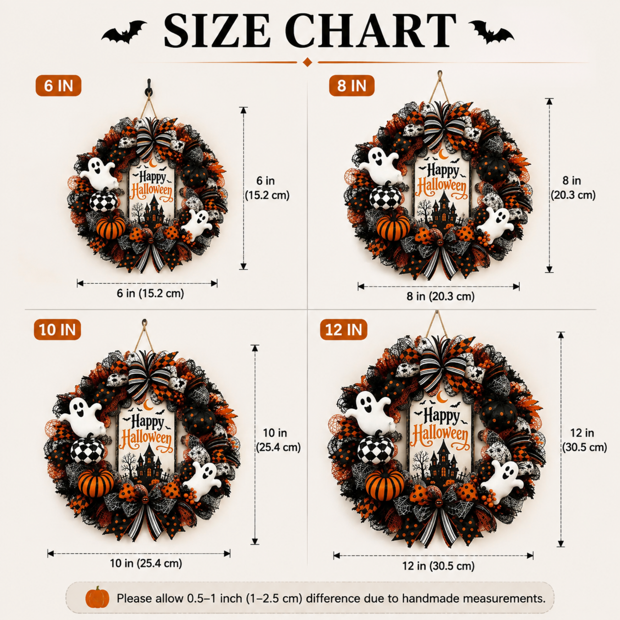 Personalized Halloween Wreath Front Door Decor