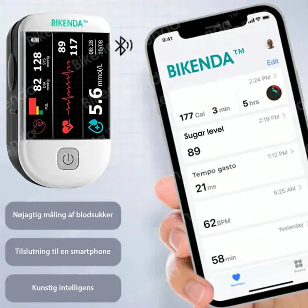 Nieinwazyjny laserowy glukometr Bikenda™ — dokładność 99,9%.