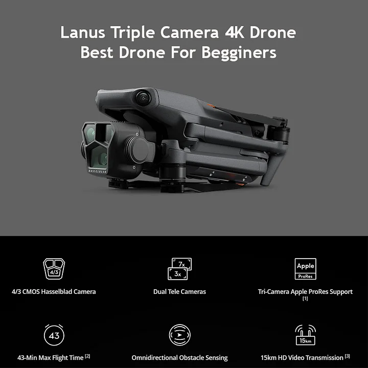 🔔Dronă echipată cu cameră 4K pentru adulți, Quadcopter HS175D RC cu întoarcere automată, Urmăriți-mă, motoare fără perii, zbor circular, punct de referință, menținere altitudine, mod fără cap, timp de zbor lung de aproximativ 43 de minute! !