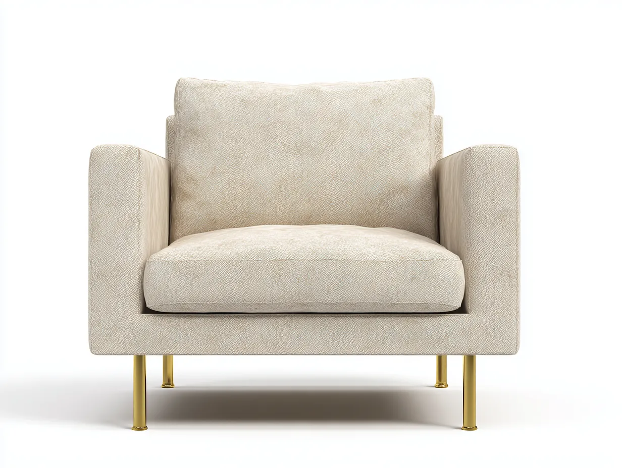 Poltrona 80×85×86 cm - bianco - stile elegante con struttura moderna per soggiorno-Janorsidecor