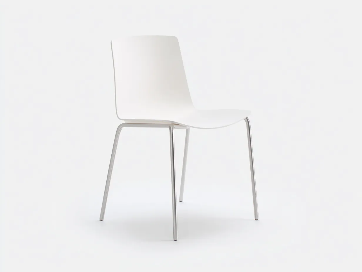 Sedia da pranzo 52×56×82 cm - bianco - design moderno minimal per esterno-Janorsidecor