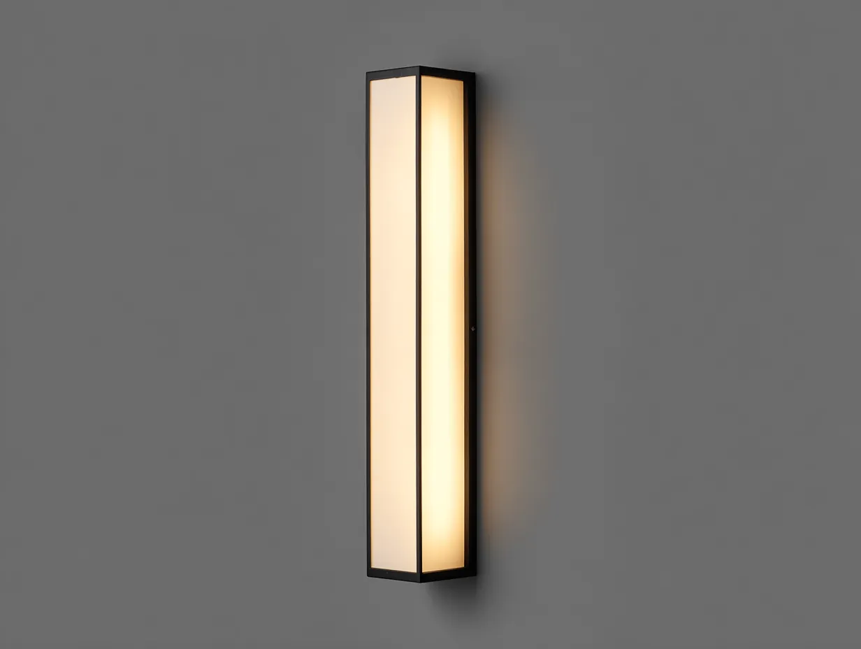 Lampada da parete per esterni in metallo nero 30×10×80 cm - stile moderno con luce diffusa-Coradwell