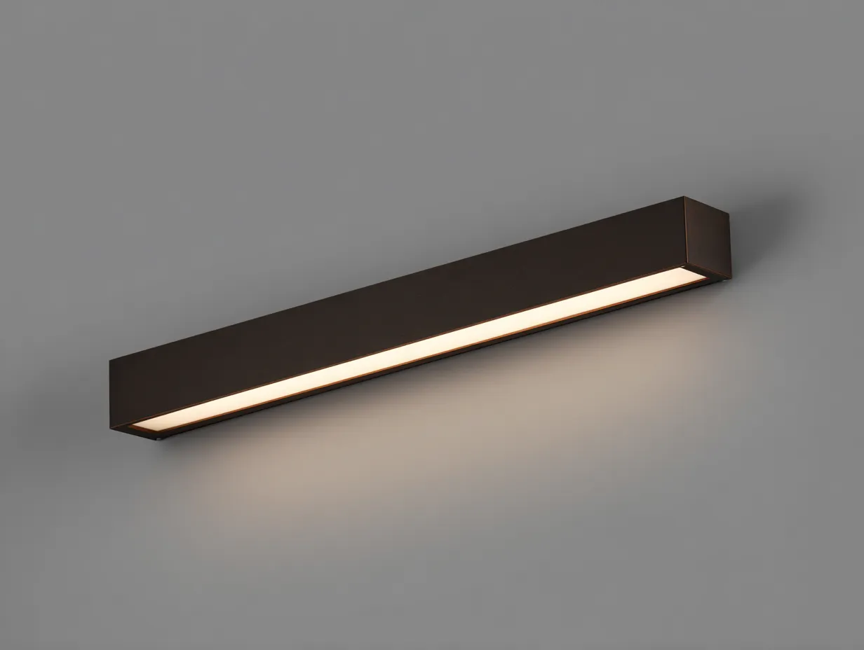 Lampada da parete per esterni in alluminio nero 120×10×8 cm - design lineare con luce LED diffusa-Coradwell