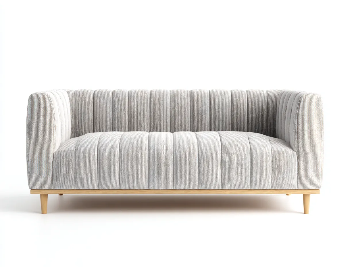 Divano soggiorno in tessuto grigio chiaro 240×95×80 cm - design morbido contemporaneo-Coradwell