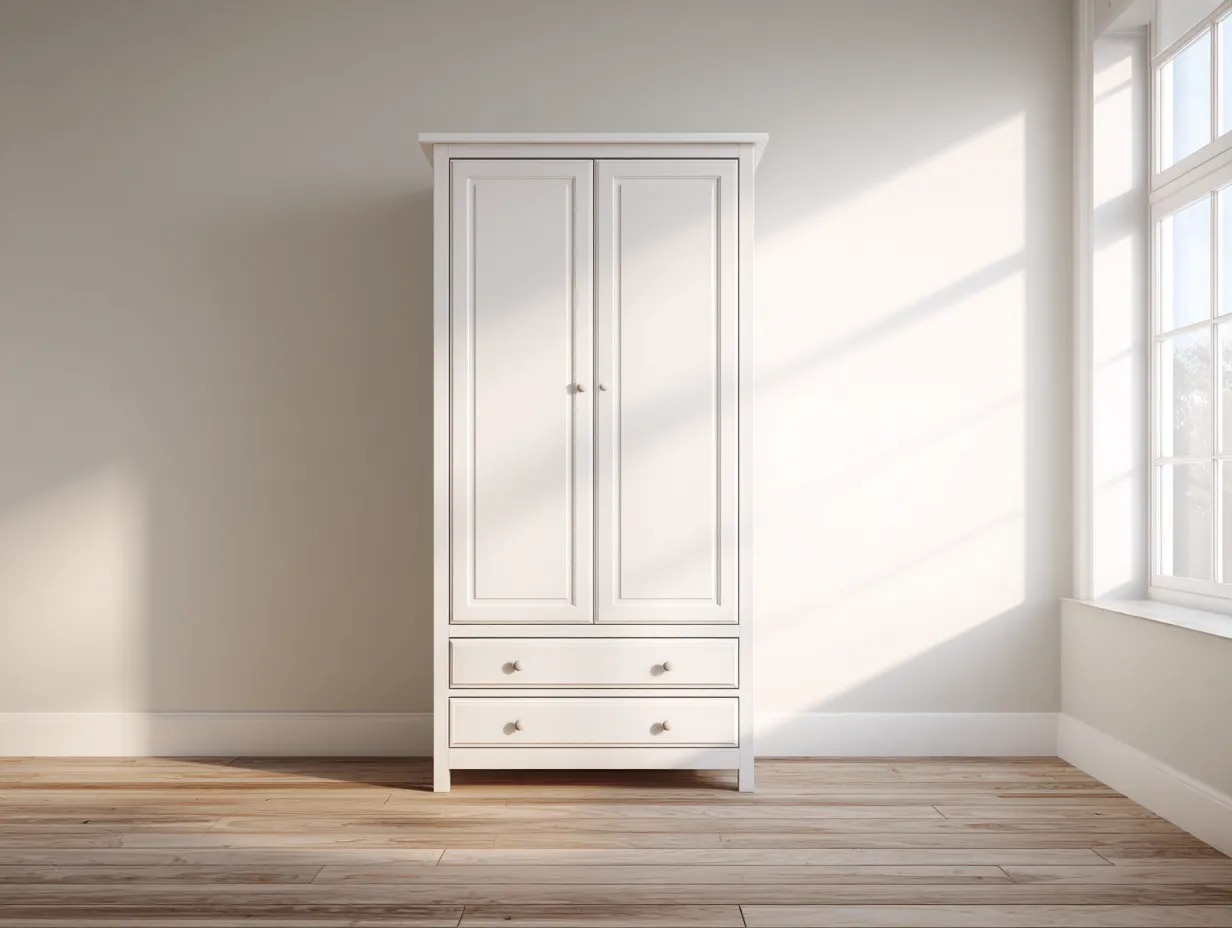 Armadio 120×55×190 cm – bianco – guardaroba classico per camera da letto-Coradwell