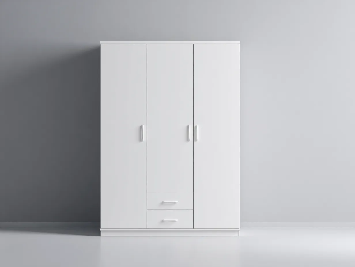 Armadio 138×58×190 cm - bianco - design minimalista con ante battenti e vano contenitore-Coradwell