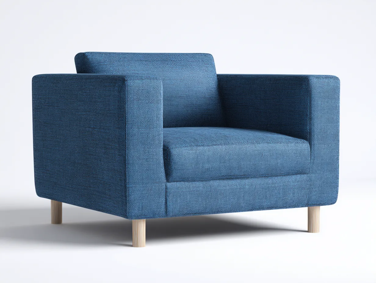 Poltrona 86×82×78 cm – blu – tessuto moderno per soggiorno-Coradwell