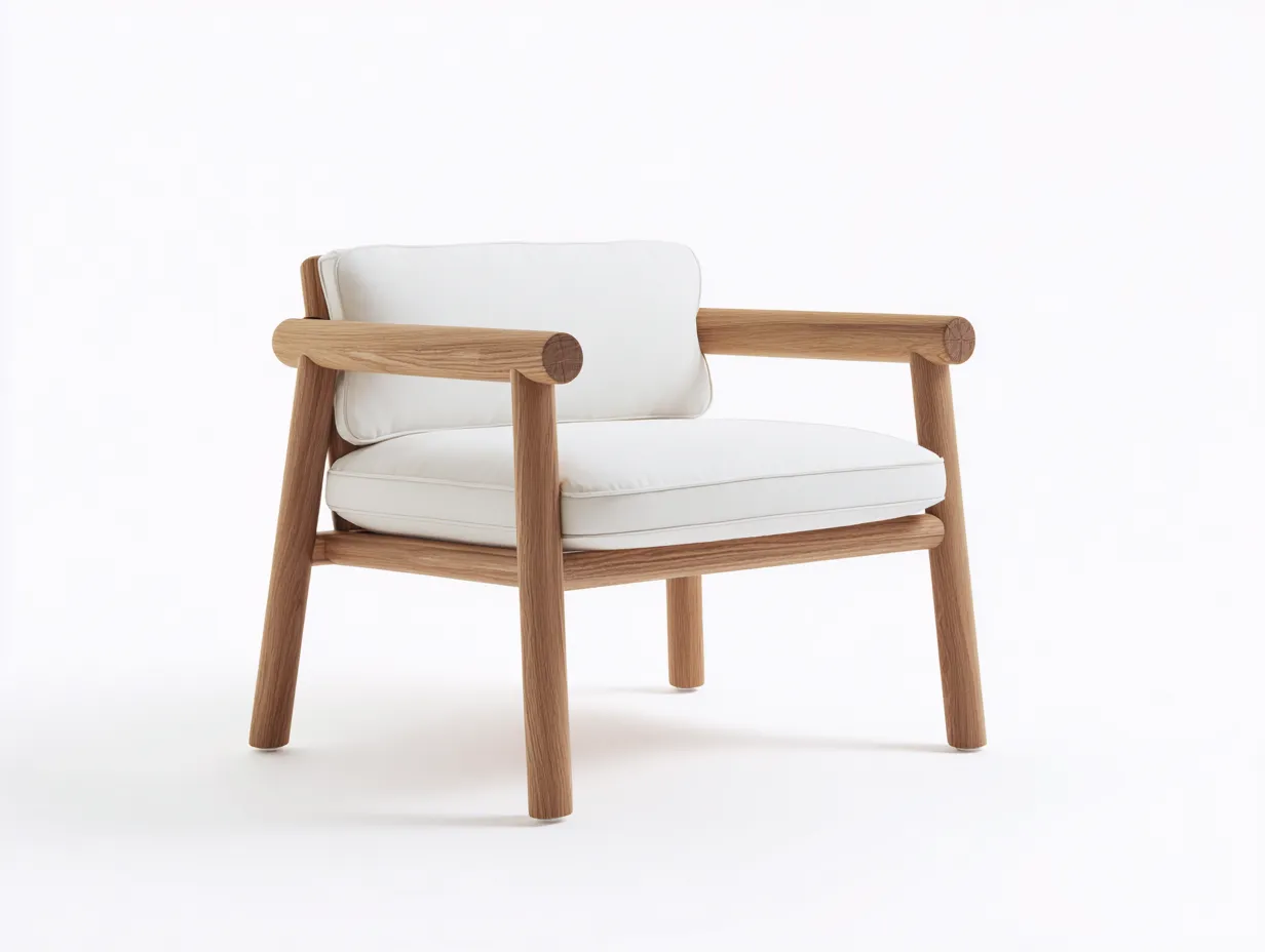Chaise de loisirs d'extérieur 72×75×78 cm - bois clair et tissu blanc - avec accoudoirs pour terrasse-Lanapahome