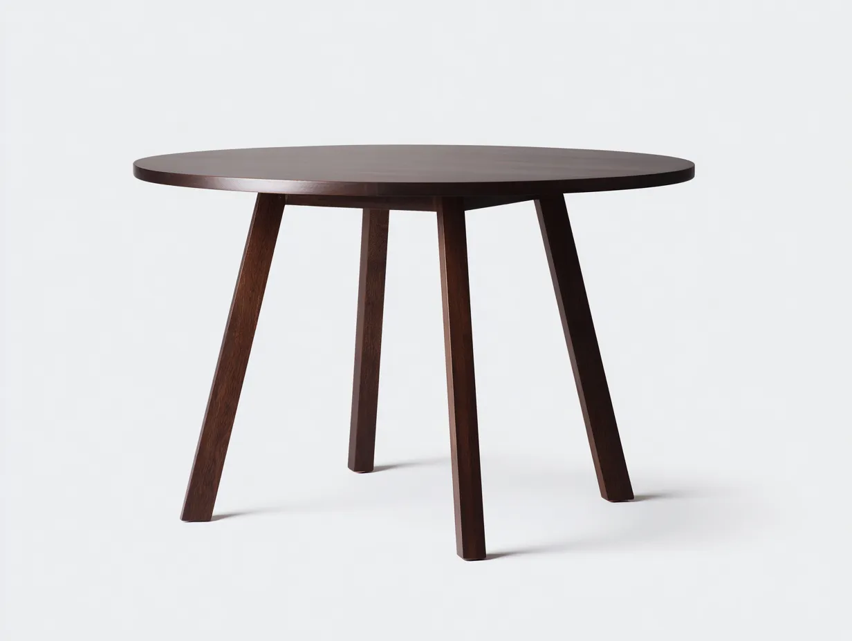 Table à manger ronde en bois - 120×120×75 cm - marron - style moderne-Lanapahome