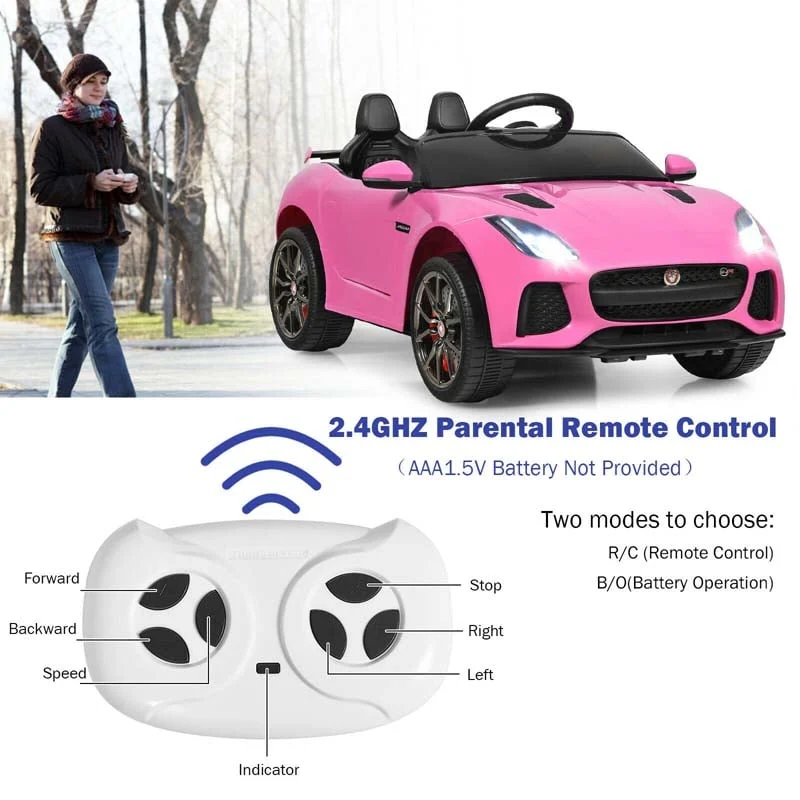 Eletriclife 12V Jaguar F-Type SVR Licensed Kids Ride On Car