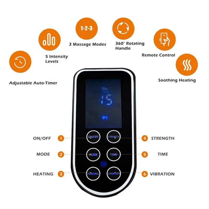 Eletriclife Shiatsu Foot Calf Massager with Heat and Remote Control