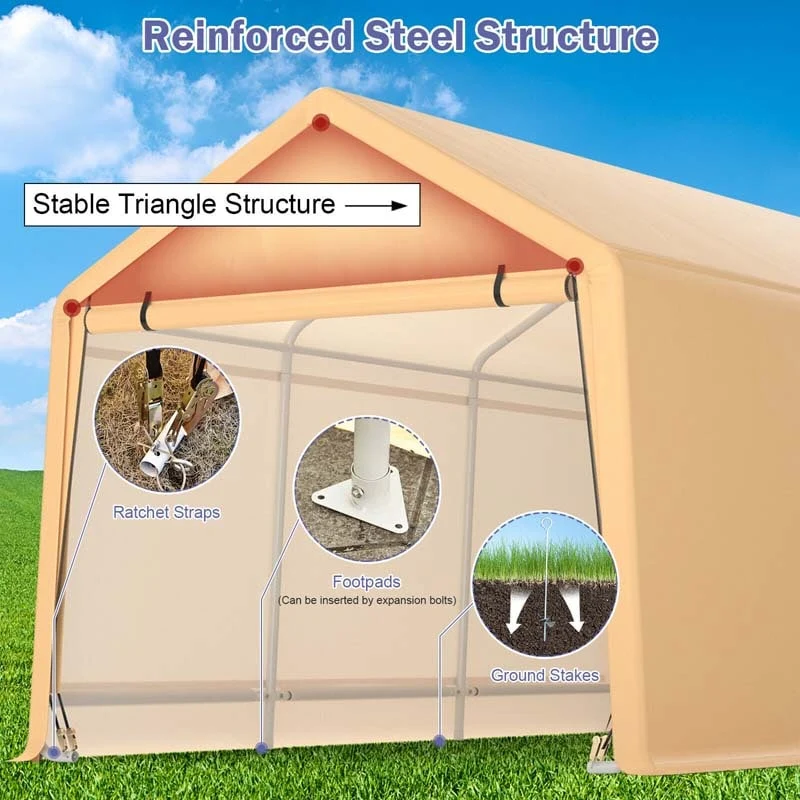Eletriclife 9 x 17 Feet Heavy Duty Carport Canopy