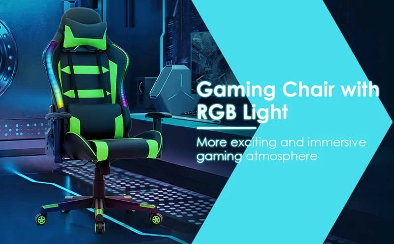 Eletriclife RGB Gaming Chair with LED Lights and Remote