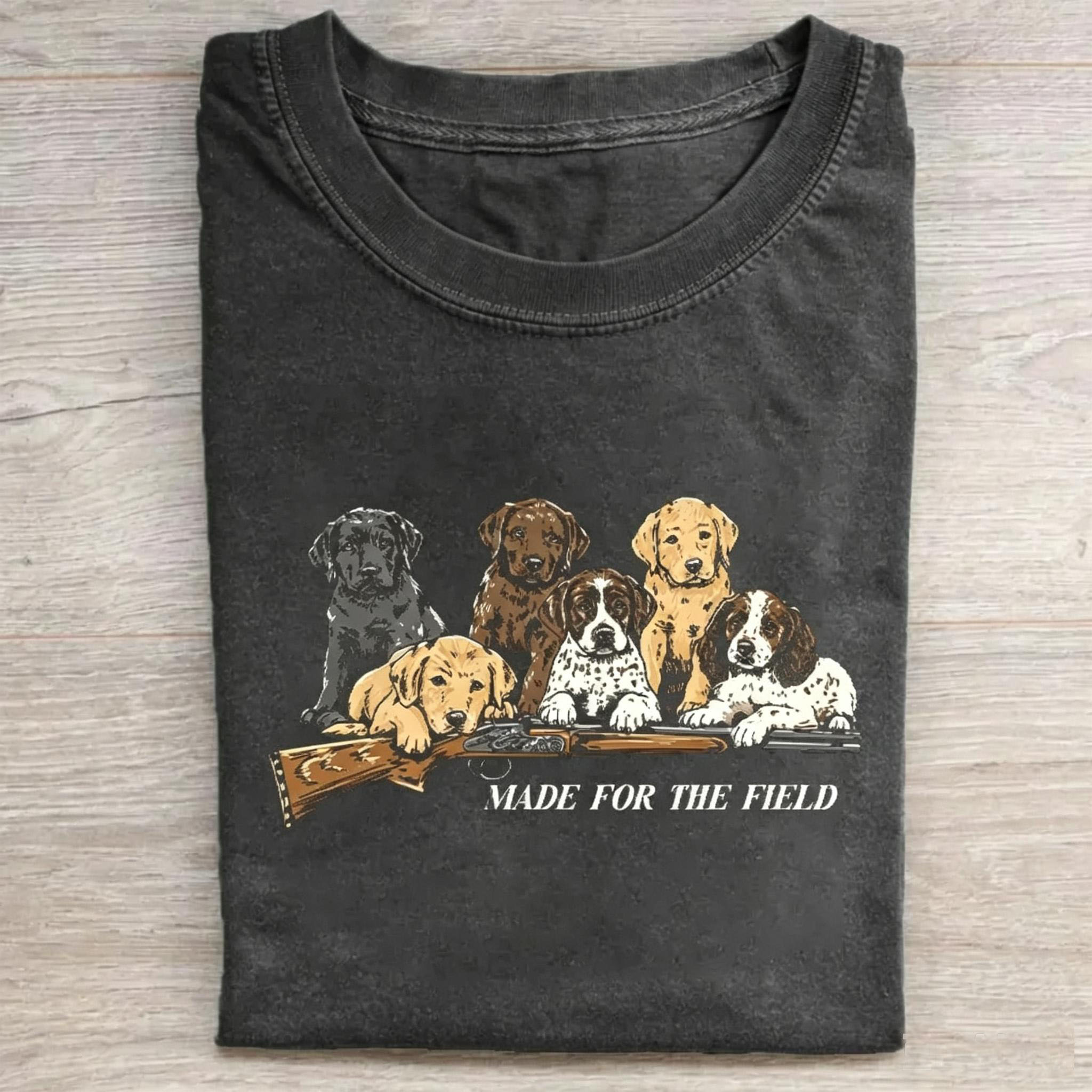 Made For The Field Vintage Hunting Puppies T-shirt